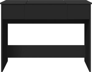 vidaXL Toaletka z lustrem, czarna, 100x45x76 cm 4