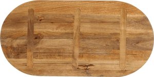vidaXL Blat stołu, 90x40x2,5 cm, owalny, lite drewno mango 5