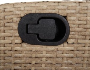 vidaXL vidaXL Rozkładany fotel ogrodowy z podnóżkiem, mieszany beż, rattan PE 8