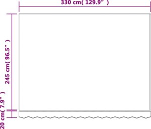 vidaXL Tkanina do markizy na wymianę, wielokolorowe paski, 3,5x2,5 m 7