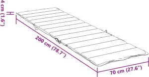 vidaXL Poduszka na leżak, granatowa, tkanina Oxford 9