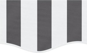 vidaXL Lambrekin do markizy, antracytowo-białe paski, 4 m 4