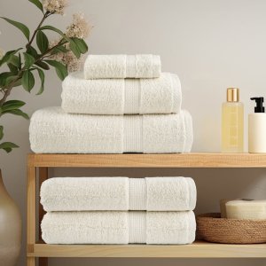 vidaXL vidaXL Ręczniki premium SOLUND, 4 szt., kremowe, 80x200 cm, 600 g/cm 3