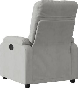 vidaXL Rozkładany fotel, jasnoszary, obity mikrofibrą 3