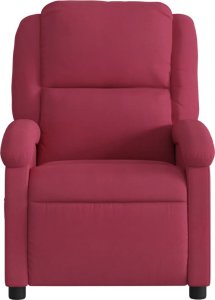 vidaXL vidaXL Elektryczny fotel rozkładany, winna czerwień, obity aksamitem 8