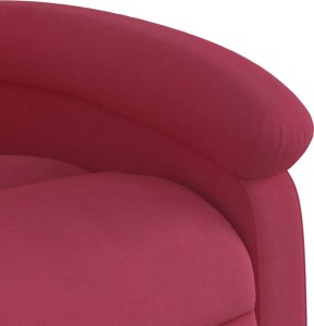 vidaXL vidaXL Elektryczny fotel rozkładany, winna czerwień, obity aksamitem 10