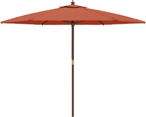 vidaXL vidaXL Parasol ogrodowy na drewnianym słupku, terakotowy, 299x240 cm 4