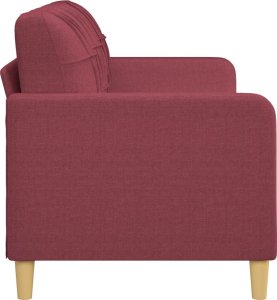 vidaXL vidaXL Sofa 3-osobowa, winna czerwień, 180 cm,tapicerowana tkaniną 4