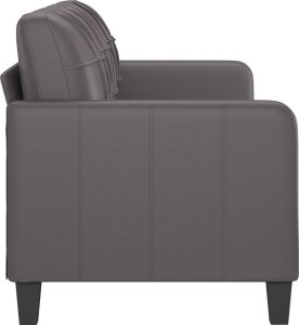 vidaXL vidaXL 3-osobowa sofa, szara, 180 cm, sztuczna skóra 4