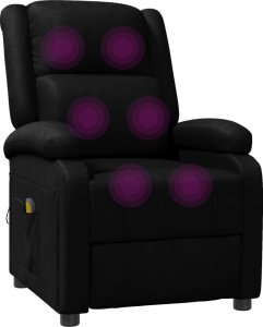 vidaXL vidaXL Fotel masujący, czarny, sztuczna skóra 7