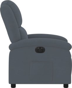 vidaXL Elektryczny fotel rozkładany, ciemnoszary, obity aksamitem 10