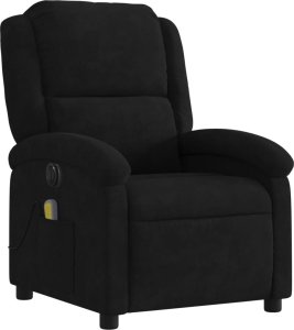 vidaXL Rozkładany fotel masujący, elektryczny, czarny, aksamit 4