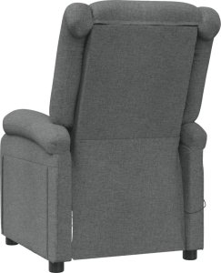 vidaXL vidaXL Fotel z masażem, ciemnoszary, tkanina 5