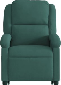 vidaXL Podnoszony fotel rozkładany, ciemnozielony, aksamitny 8