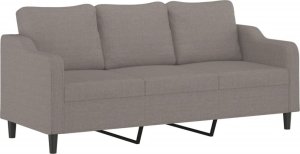 vidaXL Sofa 3-osobowa, kolor taupe, 180 cm, tapicerowana tkaniną 2