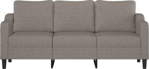 vidaXL Sofa 3-osobowa, kolor taupe, 180 cm, tapicerowana tkaniną 3