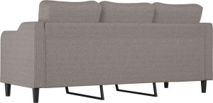 vidaXL Sofa 3-osobowa, kolor taupe, 180 cm, tapicerowana tkaniną 5