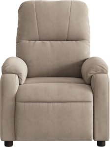 vidaXL vidaXL Rozkładany fotel masujący, kolor taupe, obity mikrofibrą 7