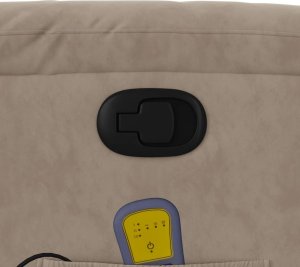 vidaXL vidaXL Rozkładany fotel masujący, kolor taupe, obity mikrofibrą 10