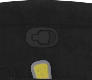 vidaXL Rozkładany fotel masujący, podnoszony, czarny, aksamitny 12