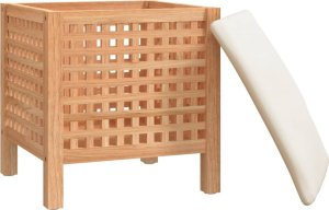 vidaXL Stołek do łazienki, 48x47,5x52 cm, lite drewno orzechowe 4