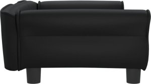 vidaXL Legowisko dla psa, czarne, 95x55x30 cm, sztuczna skóra 4