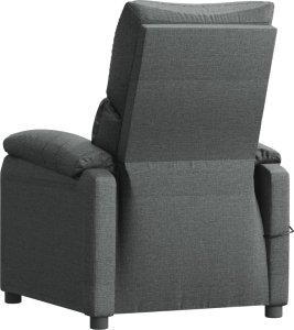 vidaXL Fotel z masażem, ciemnoszary, tkanina 6
