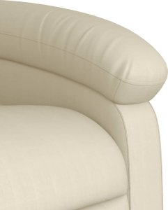 vidaXL Rozkładany fotel masujący, kremowe, sztuczna skóra 9
