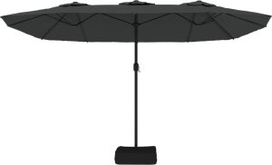 vidaXL Podwójny parasol ogrodowy z LED, antracytowy, 449x245 cm 5