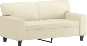 vidaXL 2-osobowa sofa, kremowy, 120 cm, sztuczna skóra 2
