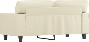 vidaXL 2-osobowa sofa, kremowy, 120 cm, sztuczna skóra 5