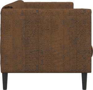 vidaXL Sofa 2-os., brązowa, sztuczna skóra zamszowa 5