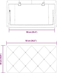 vidaXL Poduszka na wezgłowie, różowa, 90 cm, aksamitna 10