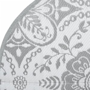 vidaXL vidaXL Dywan na zewnątrz, jasnoszary, 160 cm, PP 4