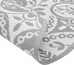 vidaXL vidaXL Dywan na zewnątrz, jasnoszary, 160 cm, PP 5