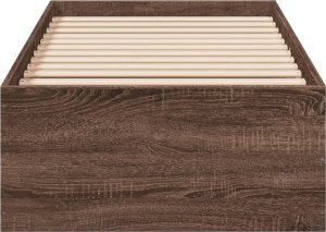 vidaXL vidaXL Łóżko bez materaca, brązowy dąb, 75x190 cm 4