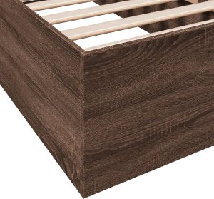 vidaXL vidaXL Łóżko bez materaca, brązowy dąb, 75x190 cm 8