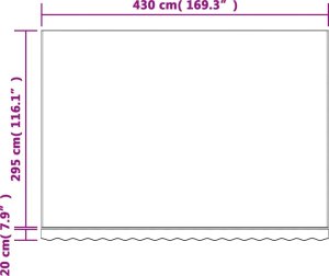 vidaXL Tkanina do markizy na wymianę, wielokolorowe paski, 4,5x3 m 7