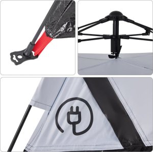 Namiot turystyczny vidaXL Namiot 4-os., biały, zaciemniany, szybkie rozkładanie 12