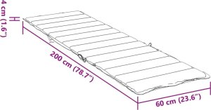 vidaXL Poduszka na leżak, granatowa, tkanina Oxford 9
