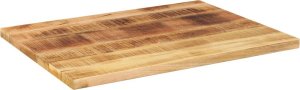 vidaXL Blat do stolika, 90x70x2,5 cm, prostokątny, surowe drewno mango 2