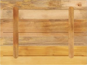 vidaXL Blat do stolika, 90x70x2,5 cm, prostokątny, surowe drewno mango 5