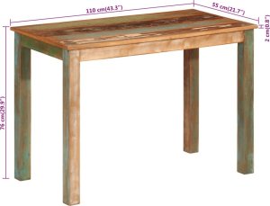 vidaXL Stół do jadalni, 110x55x76 cm, lite drewno mango 9