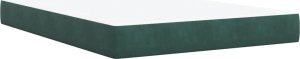 vidaXL Łóżko kontynentalne z materacem, zielone, aksamit, 140x190 cm 9