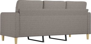 vidaXL vidaXL Sofa 3-osobowa, kolor taupe, 180 cm, tapicerowana tkaniną 5