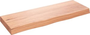 vidaXL vidaXL Blat do łazienki, jasnobrązowy, 80x30x(2-6) cm, lite drewno 2