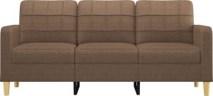 vidaXL vidaXL Sofa 3-osobowa, brązowa, 180 cm, tapicerowana tkaniną 3