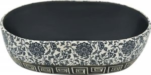 Umywalka vidaXL vidaXL Umywalka nablatowa, czarno-niebieska, owalna, 47x33x13 cm 4