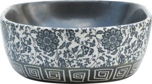 Umywalka vidaXL vidaXL Umywalka nablatowa, czarno-niebieska, owalna, 47x33x13 cm 5