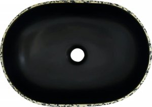 Umywalka vidaXL vidaXL Umywalka nablatowa, czarno-niebieska, owalna, 47x33x13 cm 6